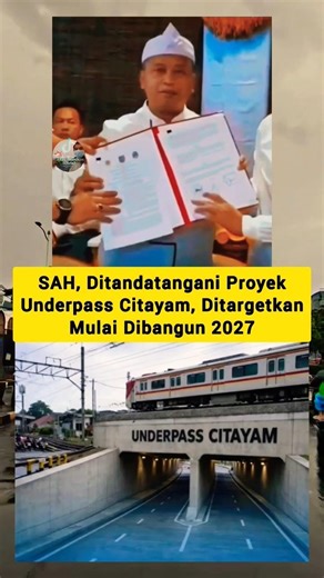 The Citayam underpass project has been officially signed and is targeted to begin construction in...