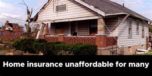 Home insurance unaffordable for many, leaving them exposed to big losses