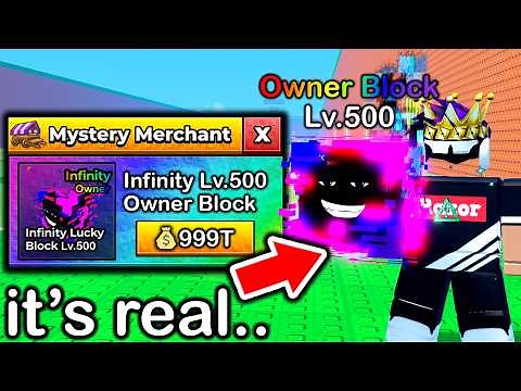 This SECRET SPAWNS OWNER INFINITY LUCKY BLOCK in Escape Tsunami For Brainrots