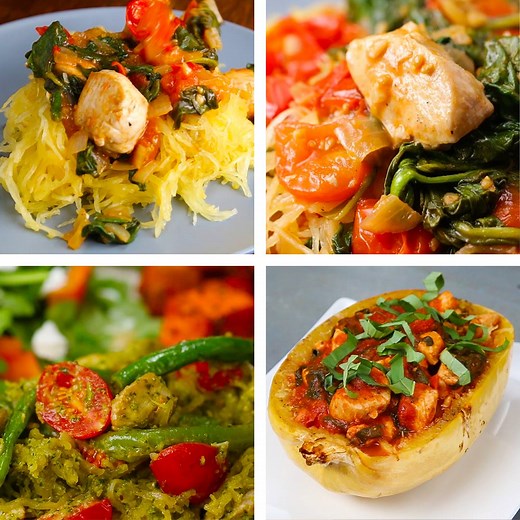 Mmmm, here's 4 spaghetti squash recipes that are great low-carb dinner options 😱! FULL RECIPES: http://bzfd.it/2vLZLgE FIND EM IN THE APP: http://tstyapp.com/m/8HcqgXhvhG | Goodful