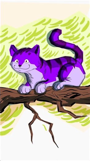 Drawing The Cheshire Cat #cat #kitten #shorts