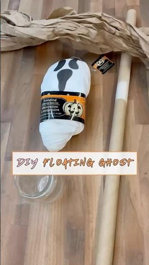 DIY floating ghost – Viral Dollar Tree Halloween Decoration You NEED to Try!