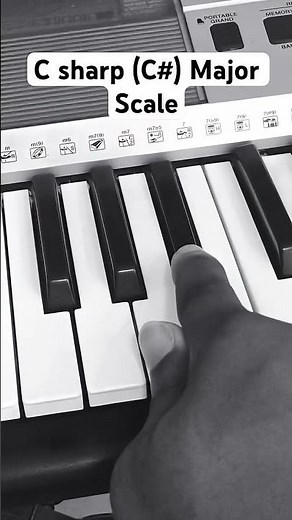 C Sharp (C#) Major Scale #pianotutorial #learnmusic #howtoplaykeyboard #keyboardbeginner #lessons