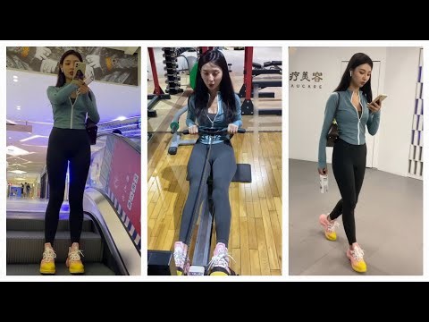 Cute female model 💓 gray leggings p1 😘 #hhchannel #hhkhoedang