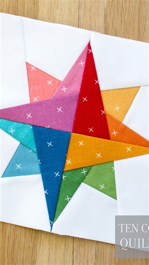 Mariesa on Instagram: "🌈 Quilt your own galaxy with the new Folded Star FPP block. 🌟"