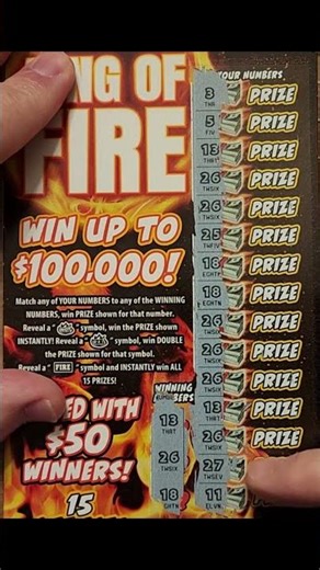 SEVERAL MATCHES! 🔥 Ring of Fire Lottery Scratch Off Ticket! 💰 #lottery #winner
