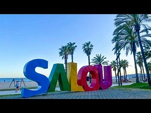 SALOU SPAIN 11 AM - WALKING TOUR - Salou tour 4k HDR February 2025