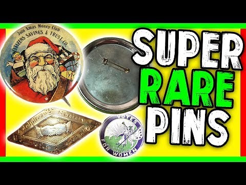 VINTAGE COLLECTIBLE PINS AND BUTTONS WORTH MONEY - ITEMS TO LOOK FOR AT THRIFT STORES
