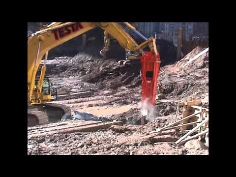 NPK GH50 Hydraulic Hammer - Site Development Excavation