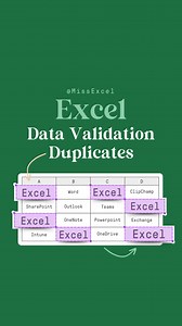 5.7K views · 65 reactions | Remove Duplicates with Data Validation ‍♀️ | Miss Excel | Facebook