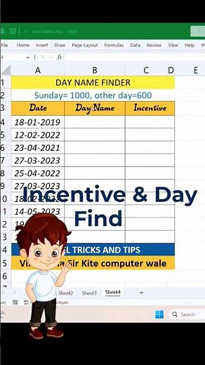 Incentive Calculation in Excel sheet using formula #excel #exceltricks #computertricks