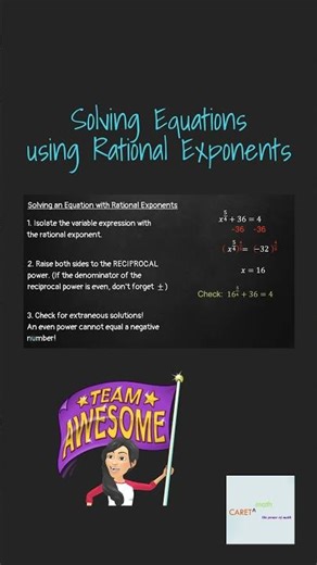 Rational Exponents Made EASY — Algebra Hack #shorts