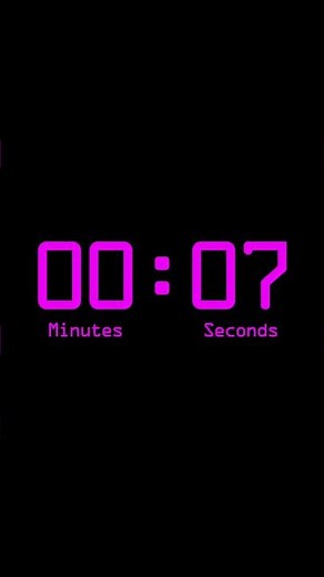 SILENT - 10 Second Countdown Timer - Retro Digital - Pink