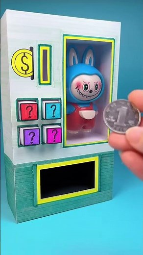 Manual DIY Labubu Dolls Vending Machine#diy #craft #handmade (2)