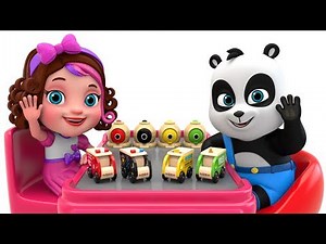 Colors for Children to Learn with Toy Street Vehicles - Colors for Kids - Pinky & Panda Toys TV