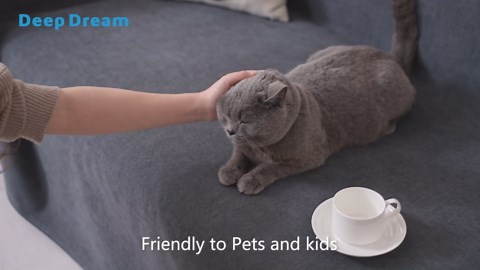 Deep Dream Cat-Scratch Resistant Couch Cover, Waterproof Sofa Cover for 3 Cushion Couch Washable, Pet Friendly Couch Protectors Anti Slip Thickened Love Seat Slipcovers for Dogs Pets, 71" x 118", Grey