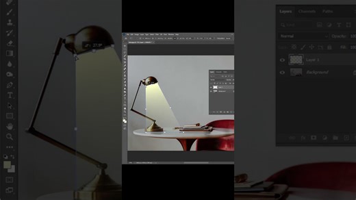 Turn on the lamp - Photoshop quick tutorial #TutorialUnderOneMinute