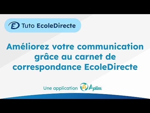 Tutoriel Ecole Directe officiel : le carnet de correspondance
