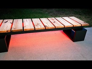 DIY Modern Garden Bench with LED Lights