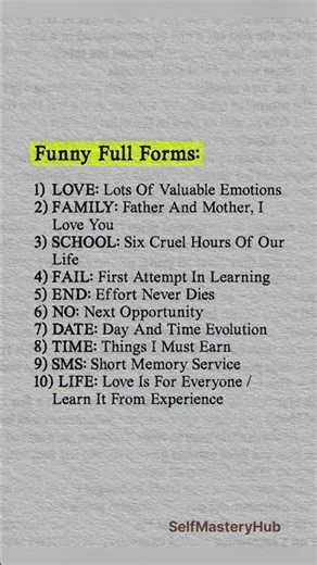 Funny full forms