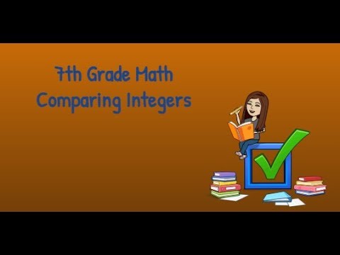7th Grade Math Comparing Integers