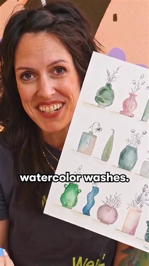 They met on a page. The rest is art history. 💚🎨 Watercolor + Ink, the duo we love to love!