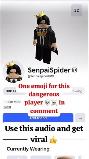senpai spider roblox idsenpai spider roblox id#SenpaiSpider #RobloxID #Roblox #Senpai #Spider #like