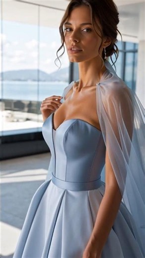 Modern Blue Wedding Dress Inspiration | LÉONÉA Bridal No. 047