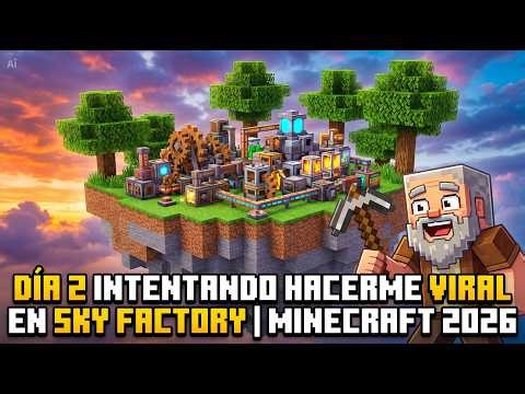 Día 2 intentando hacerme viral en Sky Factory | Minecraft 2026