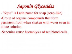 PPT - Saponin Glycosides PowerPoint Presentation, free download - ID:5666547