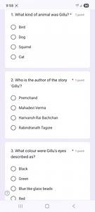 Questions on the story 'Gillu'What kind of animal was Gillu?... | Filo
