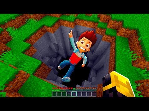RYDER PAW PATROL SE CAE EN UN AGUJERO EN MINECRAFT 😱