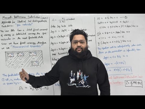 MAXWELL BOLTZMANN DISTRIBUTION LAW || BOLTZMANN PLANK METHOD || MAXWELL-BOLTZMANN STATISTICS ||HINDI