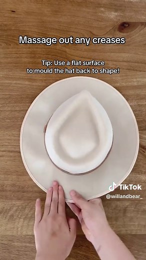 DIY how to clean a wool felt hat at home! 🤠🏠 #diy #hat #clean #cleantok #felthat