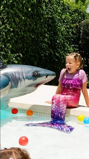 Ball Pit Shark Surprise in the Swimming Pool