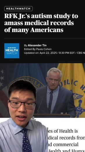 The National Institutes of Health is amassing private medical records from a number of federal and commercial databases to give to Health and Human Services Secretary Robert F. Kennedy Jr.'s new effort to study autism, NIH Director Dr. Jay Bhattacharya said this week. CBS News’ Alex Tin reports on what it means. | CBS News