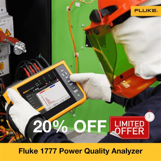 1.1K reactions · 4 comments | Download, analyze, track, and report power quality and energy data easier than ever. The Fluke 1775 and Fluke 1777 Power Quality Analyzers incorporate advanced transient capture technology to help you clearly identify high-speed voltage transients, so you have the data you need to stop them in their tracks. Special promo: You can get 20% off Fluke 1775 / 1777! https://bit.ly/FlukeYearEndPromo2023-F | Fluke South East Asia | Facebook
