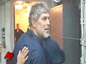 Raw Video: Rescued Captain Aboard US Navy Ship