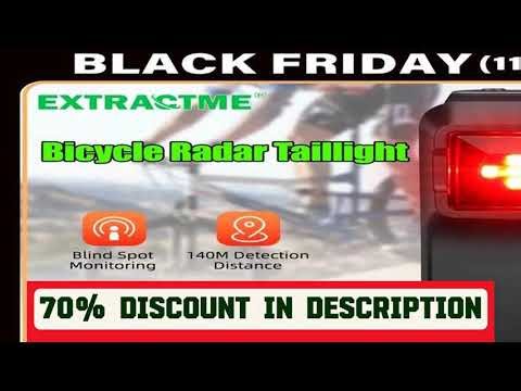 A must-have product! W100 Bicycle Radar Taillight Bike Rearview Sensor Compatibility with Cycling