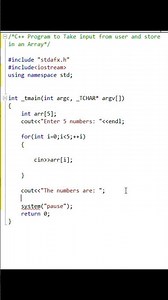Inserting Elements in Array in C++ #cplus #programminglanguage #coding #cplusplus #programming