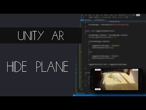 AR Foundation Plane Tracking - Hiding Tracked Planes - Unity Augmented Reality/AR