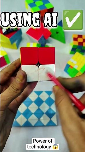 2by2 cube solve by using ai 😱l ai tricks l #cube #shortclips #video