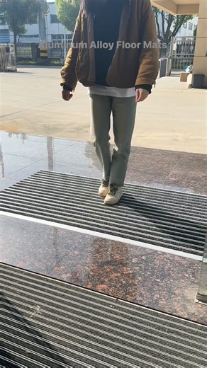 Aluminum Alloy Floor Mats 💫 Indoor and outdoor entrance mats, no installation required, direct-lay, dust-removing, anti-slip, mud-scraping •••💡💫✨ • • #entrancemat #carpetmat #EntranceDoorMat | Tiffany Design Studio