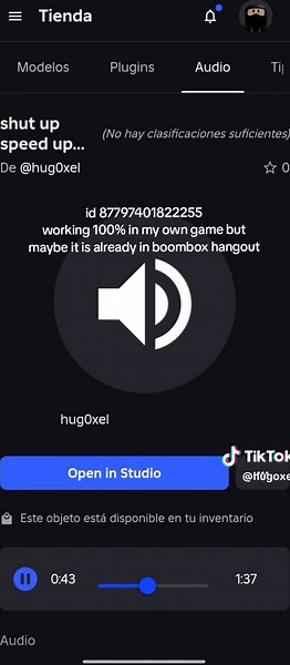 this one is fire #audiomaking #audio #roblox #boombox #song #audiomaker #audioid