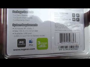 IOGEAR 12-in-1 portable USB 2.0 Pocket Card Reader/Writer W micro SD $6.99