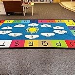 Genki - Classroom Rug for Kids - Education Classroom Carpet for Children - Colorful Seating Area - Large Elementary Classroom Rugs - Kids Seating for School Playroom | 6'6"x12'