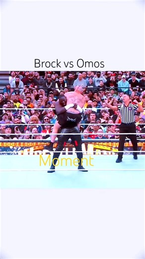 Beast Meets Giant 😳 | Lesnar vs Omos #brocklesnar #wweshorts
