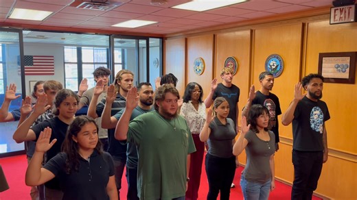 16K views · 571 reactions | Swear-in ceremony 2025 | Dallas MEPS, 9th BN, U.S. Military Entrance Processing Command | Facebook