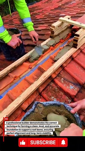 Pro Builder Creates a Straight and Precise Foundation for a Roof Dome