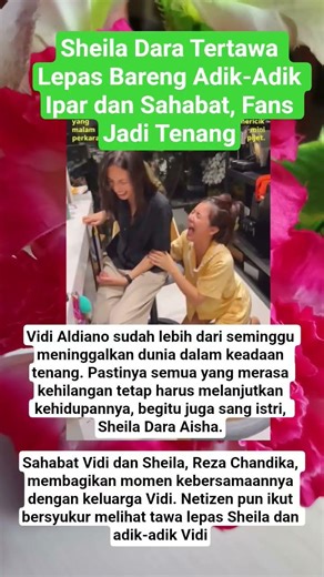 Sheila Dara Tertawa Lepas Bareng Adik-Adik Ipar dan Sahabat, Fans Jadi Tenang